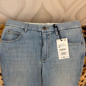 Zara Light Wash Straight Leg Jeans